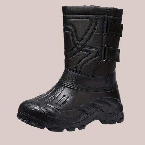 womens-black-strap-snow-boots-waterproof-warm-snowboard-boots